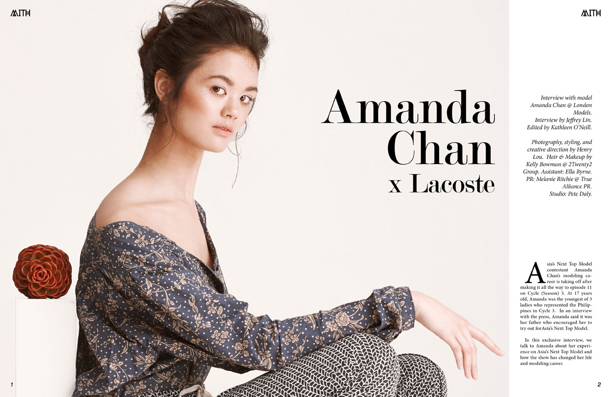 Amanda Chan Asia's Next Top Model Interview X Lacoste Editorial by Henry Lou