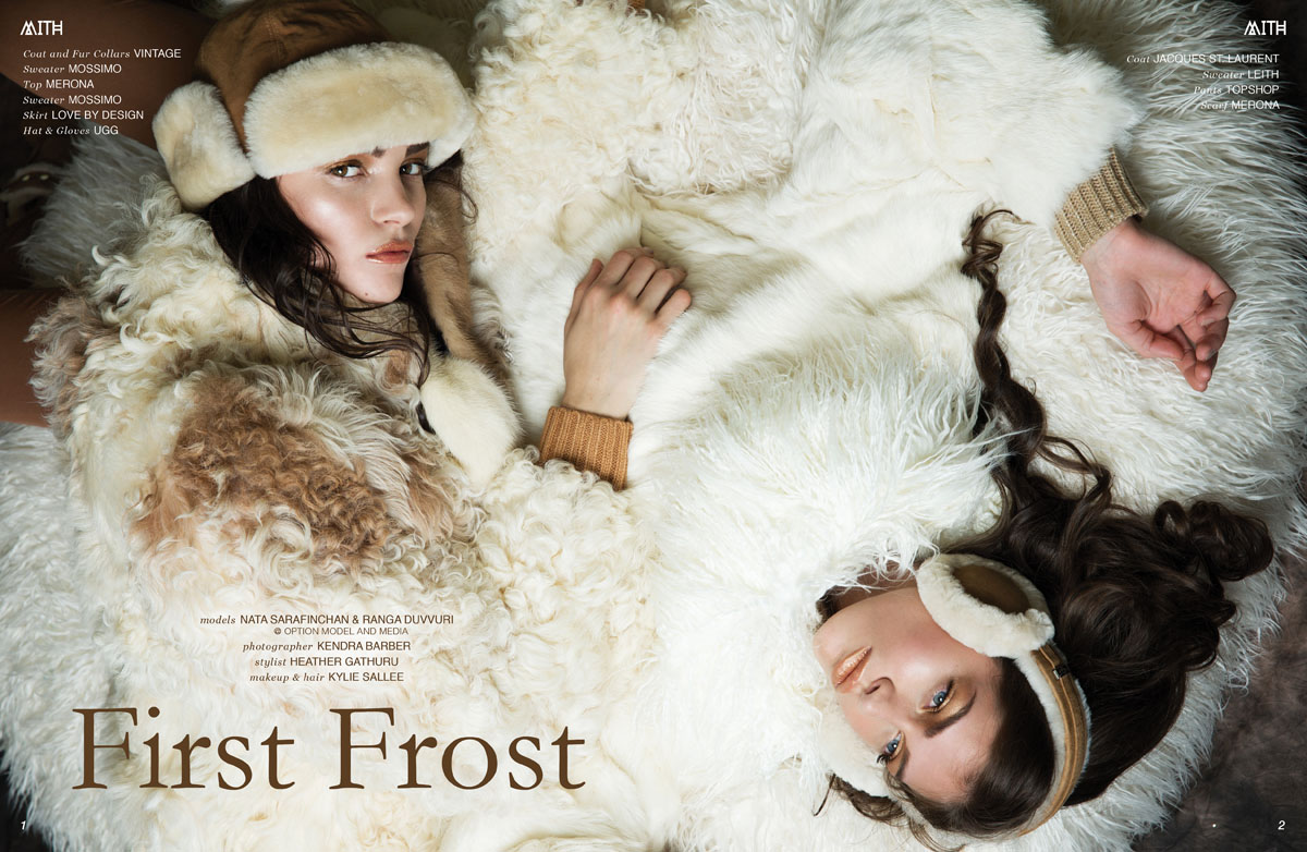 "First Frost" Winter Fashion Editorial :: Nata Sarafinchan X Ranga Duvvuri @Option Model and Media by Kendra Barber