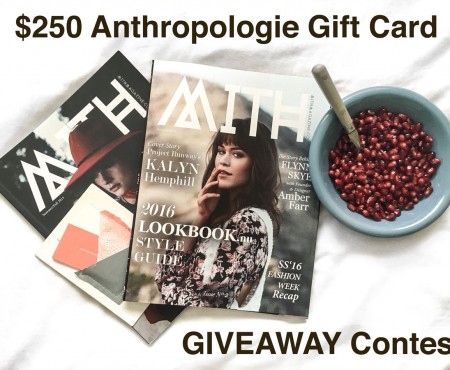 Instagram GIVEAWAY Contest: Win $250 Anthropologie Gift Card