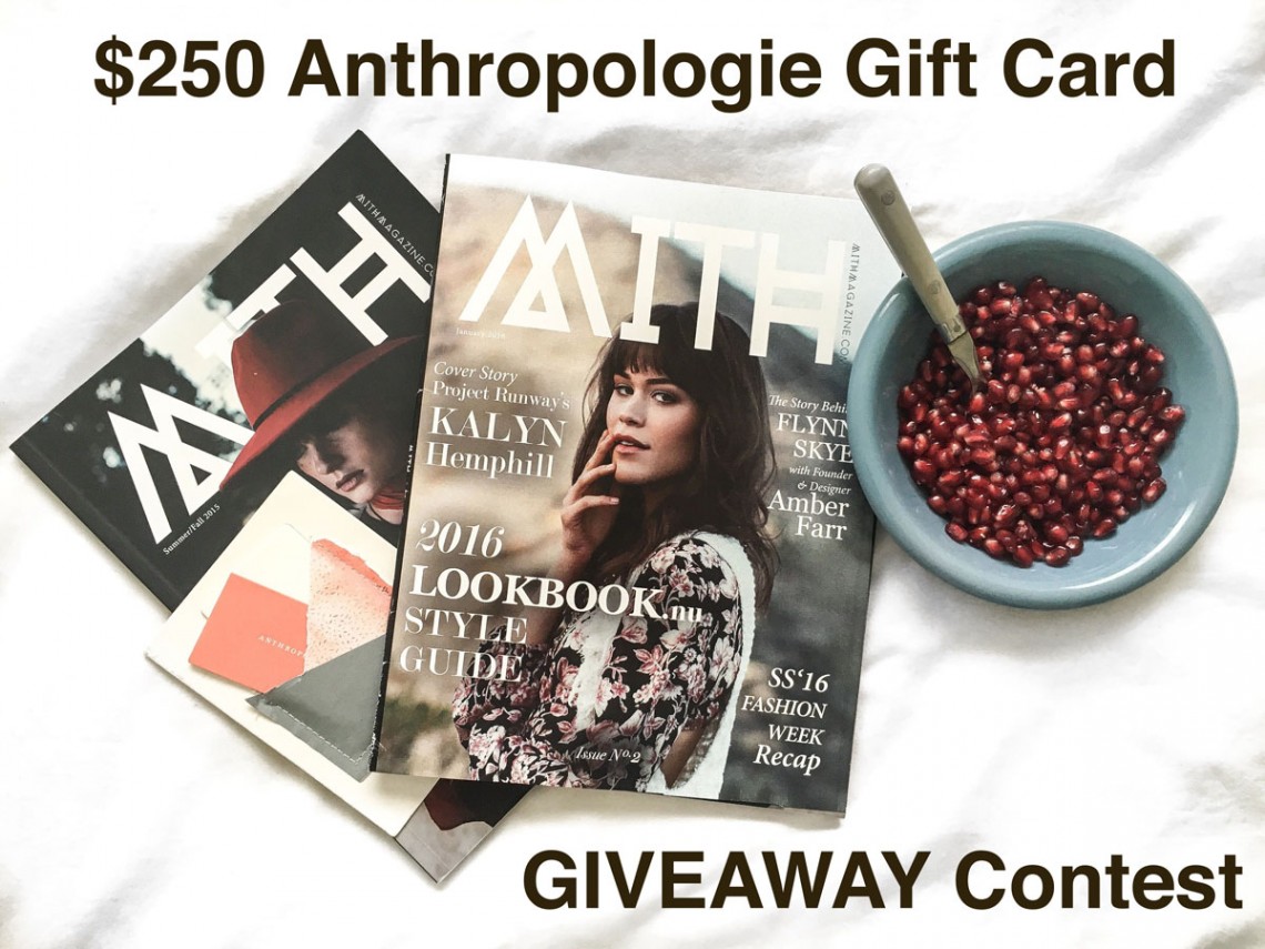Instagram GIVEAWAY Contest: Win $250 Anthropologie Gift Card